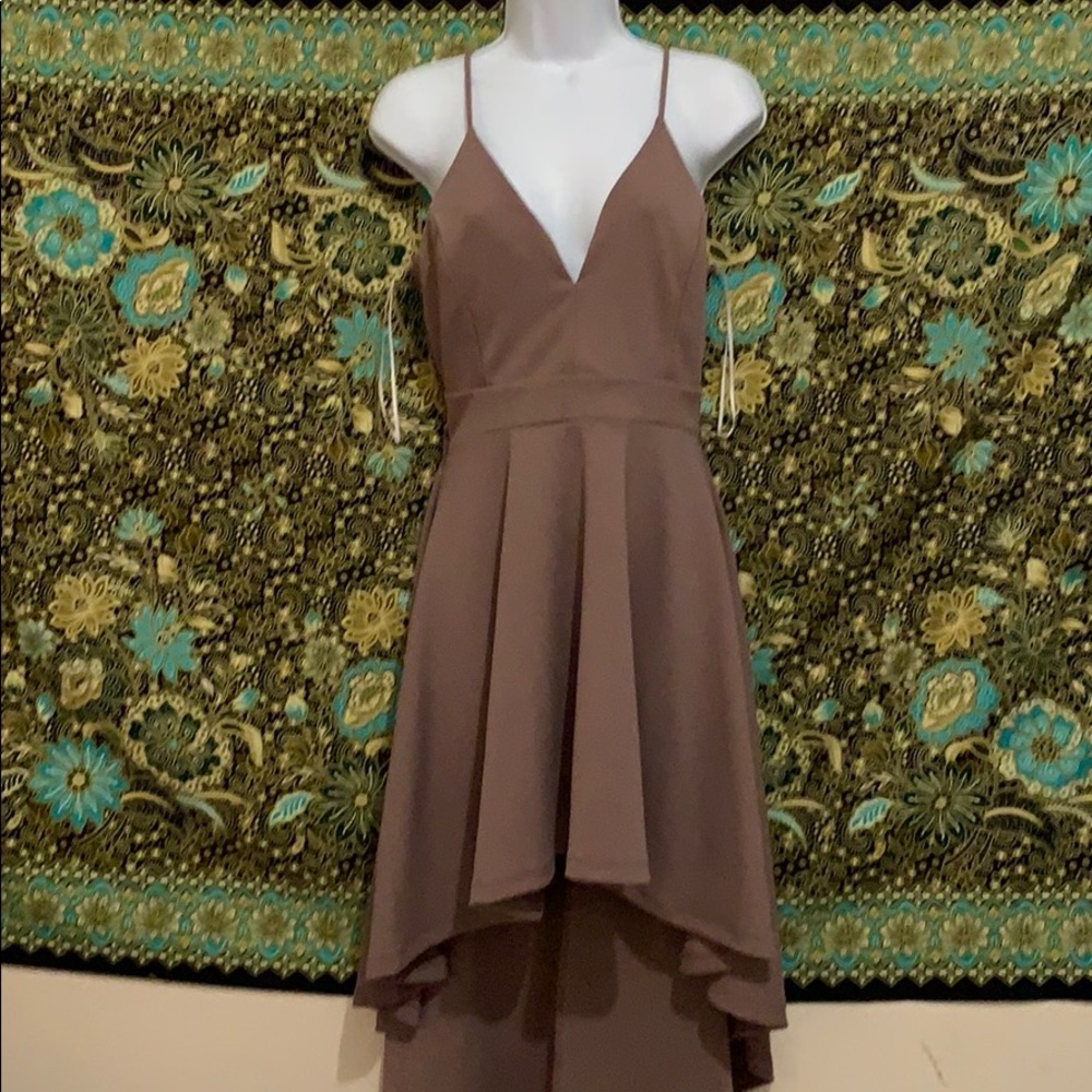 Windsor Large high low lace open back dress